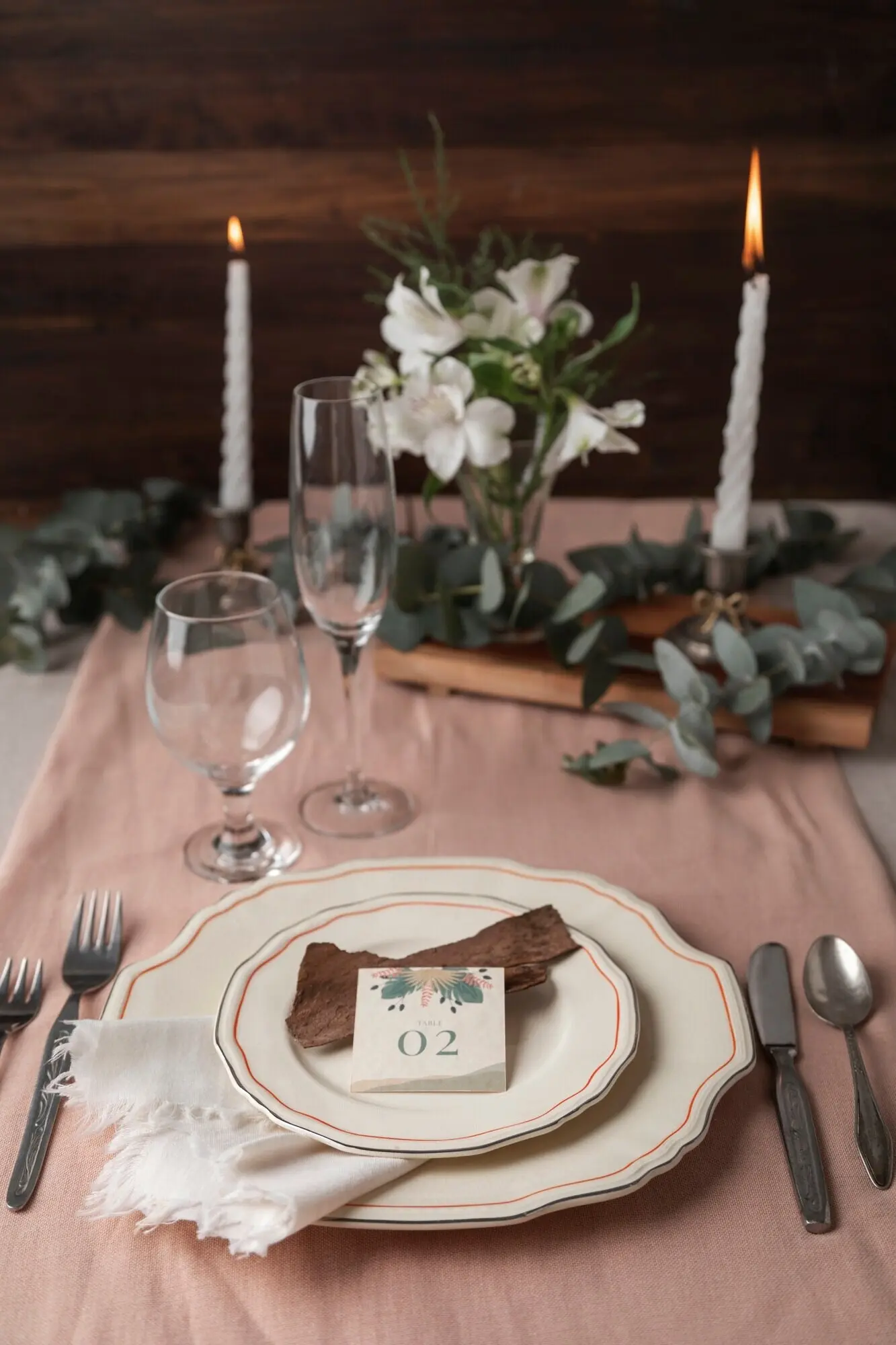 Decoration for a wedding table number